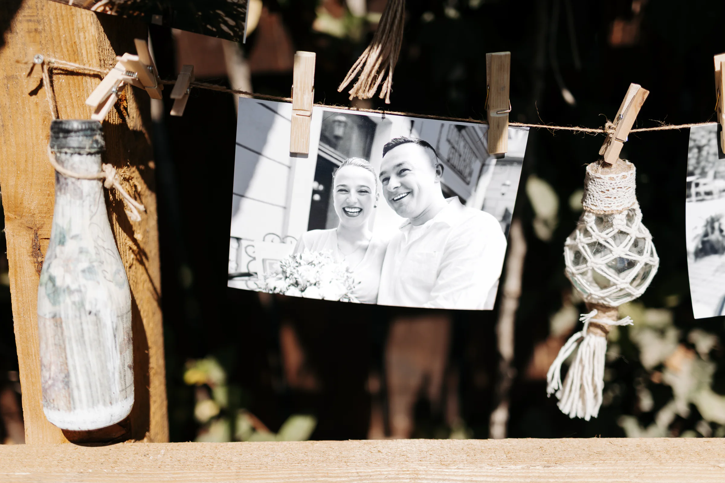 Tender wedding embrace